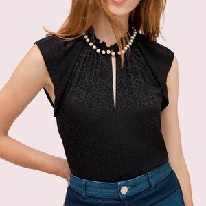 NWT Kate Spade Top Faux Pearl Neck Shell